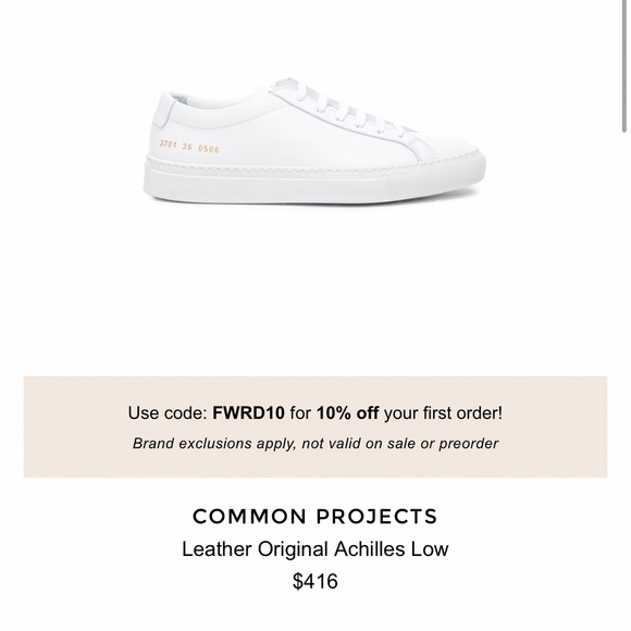 Common Projects Achilles low top sneakers Size 41 men size 8 women 11 unisex - Picture 6 of 16